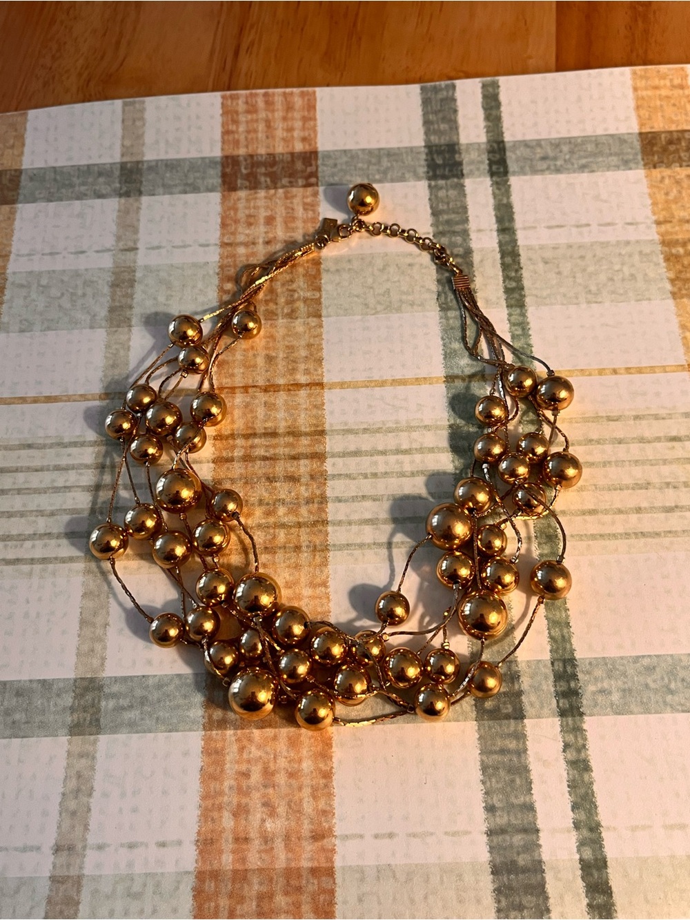 Kate spade vintage Gold Multi-Strand Beaded Necklace - Elegant Statement Jewelry